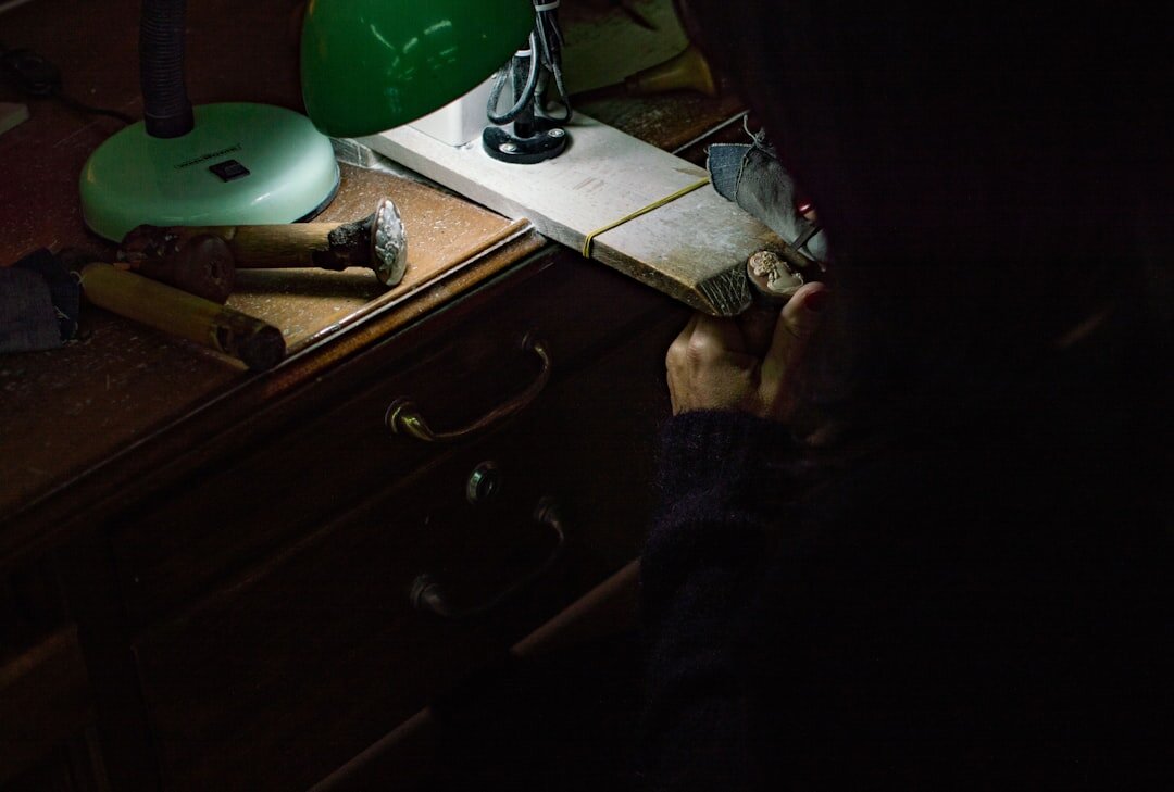 detective examining evidence